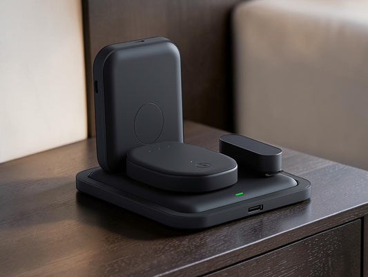 Apao 3-in-1 Magnetic Foldable Wireless Charging Station for iPhone, Apple Watch & AirPods