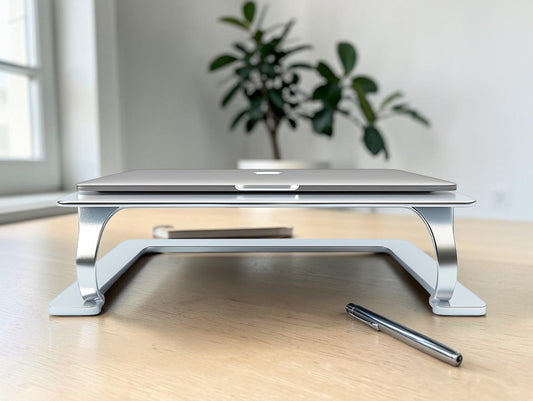 Apao Minimalist Aluminum Ergonomic Laptop Stand - Adjustable Portable Notebook Riser