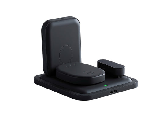 Apao 3-in-1 Magnetic Foldable Wireless Charging Station for iPhone, Apple Watch & AirPods